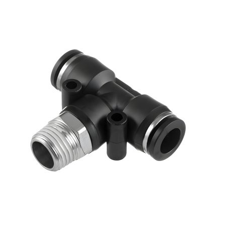 Цанговое соединение T-образное для шлангов 8×8 мм, 1/4" наружная резьба INTERTOOL PT-2352