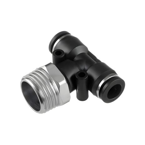 Надійне з'єднання цангове Т-образне для поліуретанових та ін. шлангів 8×8 мм, 1/2" зовнішня різьба INTERTOOL PT-2362 Надійне з'єднання цангове Т-образне для поліуретанових та ін. шлангів 8×8 мм, 1/2" зовнішня різьба INTERTOOL PT-2362