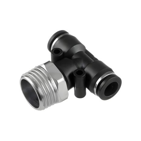 Цанговое соединение Т-образное для шлангов 8×8 мм, 1/2" наружная резьба INTERTOOL PT-2362