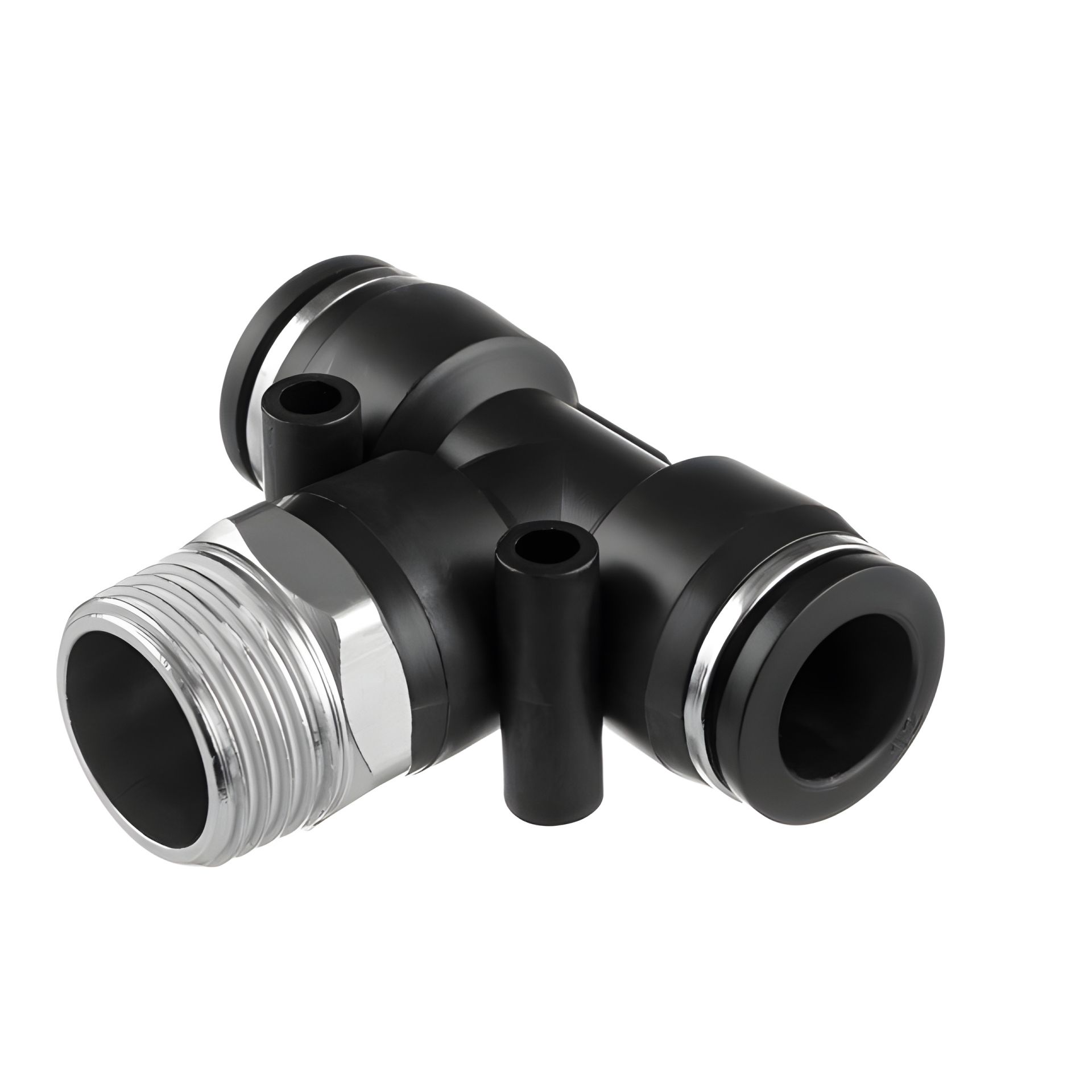 З'єднання цангове Т-образне для поліуретанових та ін. шлангів 12×12 мм, 1/2" зовнішня різьба INTERTOOL PT-2364 З'єднання цангове Т-образне для поліуретанових та ін. шлангів 12×12 мм, 1/2" зовнішня різьба INTERTOOL PT-2364