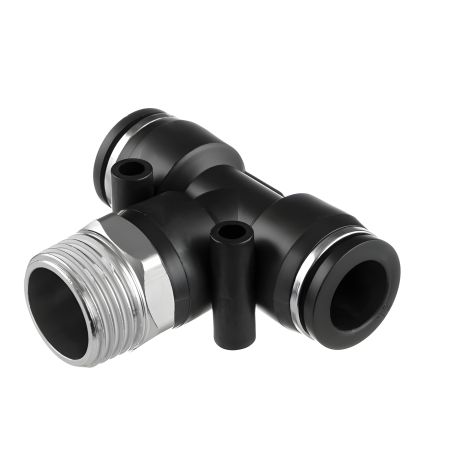 З'єднання цангове Т-образне для поліуретанових та ін. шлангів 12×12 мм, 1/2" зовнішня різьба INTERTOOL PT-2364 З'єднання цангове Т-образне для поліуретанових та ін. шлангів 12×12 мм, 1/2" зовнішня різьба INTERTOOL PT-2364