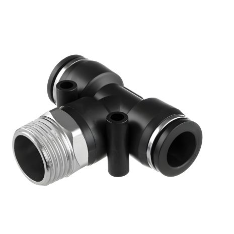 Цангове Т-образне з'єднання для поліуретанових та інших шлангів 12×12 мм, 1/2" зовнішня різьба від INTERTOOL PT-2364