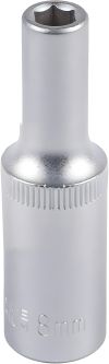Головка торцева 6-гранна подовжена ½" 8 мм L 78 мм CrV MASTERTOOL 78-0508