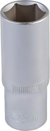 Головка торцевая 6-гранная удлиненная ½" 22 мм L 78 мм CrV MASTERTOOL 78-0522 Головка торцевая 6-гранная удлиненная ½" 22 мм L 78 мм CrV MASTERTOOL 78-0522