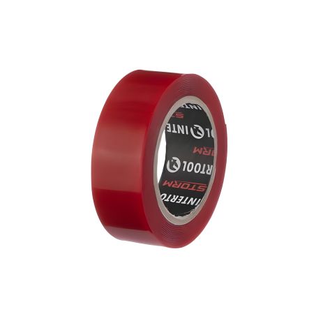Двостороння клейка стрічка "STRONG FIX", 2 м, 19×0,5 мм, прозора, акрил, STORM INTERTOOL KT-0823