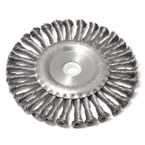 Витая стальная кордщетка дисковая для УШМ 175мм, в блистере ROCKFORCE RF-BWF107