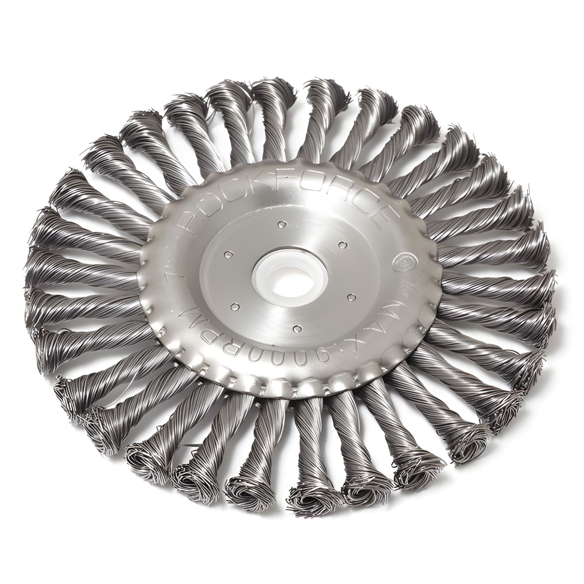 Дискова сталева кордщетка кручена для УШМ 175мм, в блістері ROCKFORCE RF-BWF107 Дискова сталева кордщетка кручена для УШМ 175мм, в блістері ROCKFORCE RF-BWF107