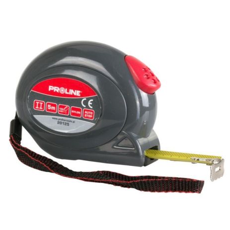 Рулетка 5м х 19мм, автоблок, нейлоновое покрытие PROLINE 20125
