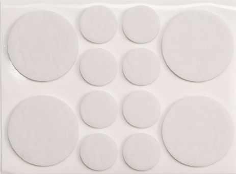 Повстяні протектори самоклеючі Ø20, Ø38 мм, набір, Vorel 74838