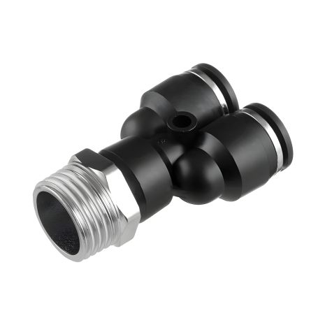 Цанговое соединение Y-образное для шлангов 10×10 мм, 1/2" наружная резьба INTERTOOL PT-2388