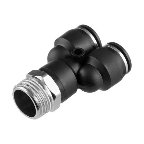 Цангове Y-образне з'єднання для поліуретанових шлангів 12×12 мм, 1/2" зовнішня різьба INTERTOOL PT-2389