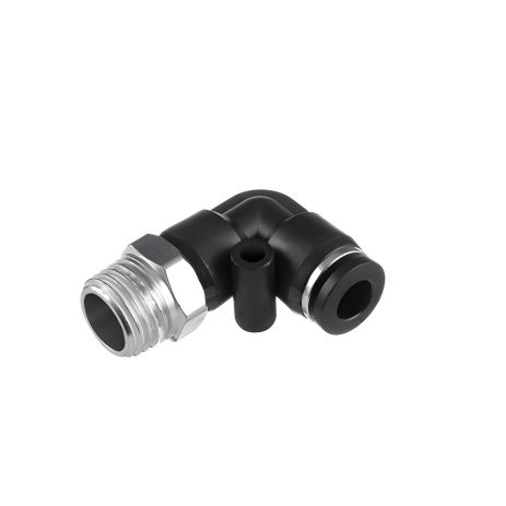 Соединение цанговое L-образное для полиуретановых и др. шлангов 6 мм, 1/4" наружная резьба INTERTOOL PT-2331