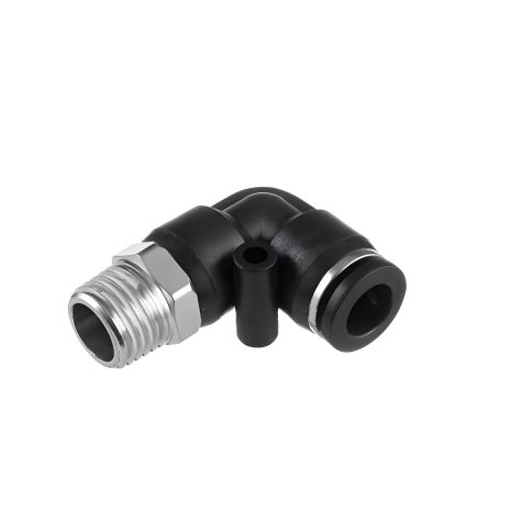 L-образное цанговое соединение для полиуретановых шлангов 8 мм, 1/4" наружная резьба INTERTOOL PT-2332