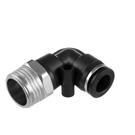 L-образное цанговое соединение для полиуретановых шлангов 10 мм, 1/2" наружная резьба, INTERTOOL PT-2343