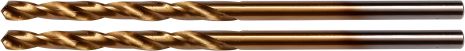Титанові свердла по металу: Ø = 2.8 мм, l = 61/33 мм, HSS-TIN, 2 шт YT-44634 Yato