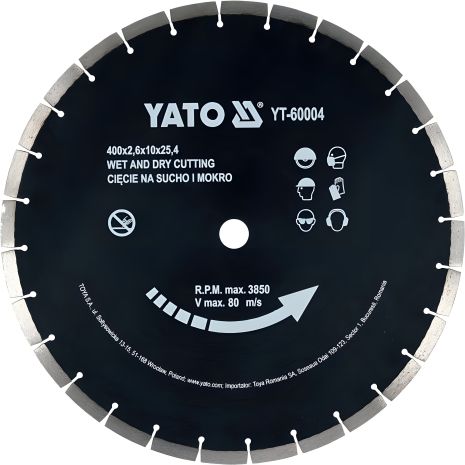Діамантовий диск сегментний по бетону YT-60004