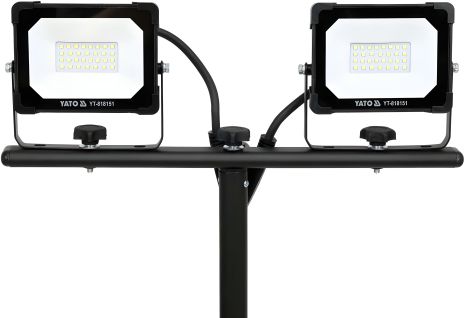 SMD-діодні прожектори: 2 x 20 Вт, 230 В, 2 x 1900 Lm, на штативі h=0.6-1.22 м Yato YT-818151