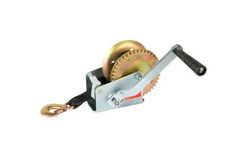 Барабанная лебедка 454 кг, ремень 8 м, MASTERTOOL 86-8245