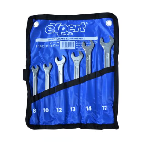 Набір ключів у капроновій сумці ріжково-накидних eXpert Miol E-51-706