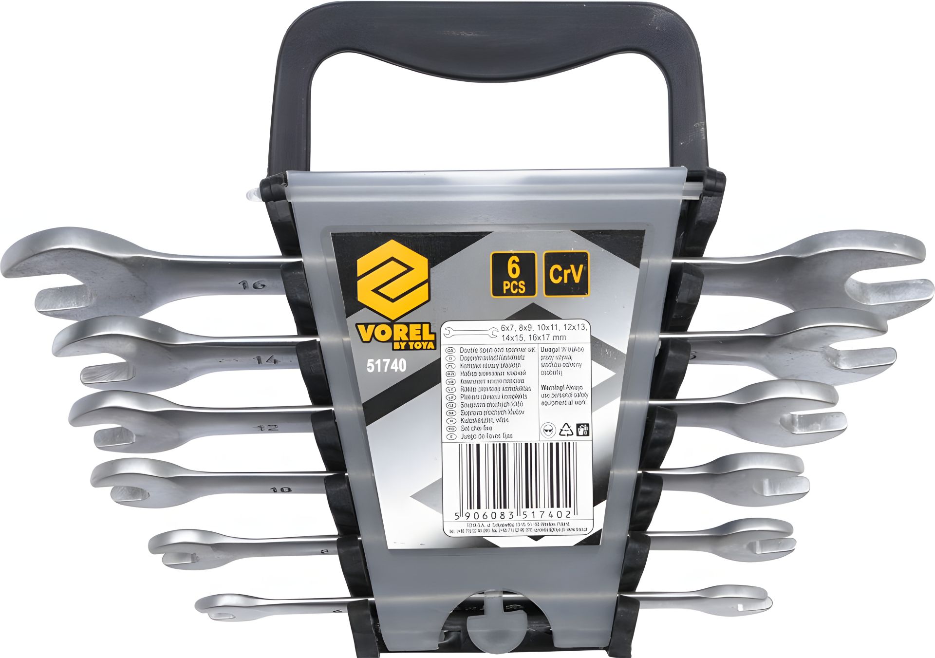 Рожковые ключи 6-17 мм "САТИН" CrV, 6 шт. от Vorel (арт. 51740) Рожковые ключи 6-17 мм "САТИН" CrV, 6 шт. от Vorel (арт. 51740)