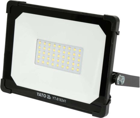 Прожектор с SMD-диодным излучателем: 30 Вт, 230 В, 2850 Лм, 45 диодов, 181x 169.5x 32 мм Yato YT-818241 Прожектор с SMD-диодным излучателем: 30 Вт, 230 В, 2850 Лм, 45 диодов, 181x 169.5x 32 мм Yato YT-818241