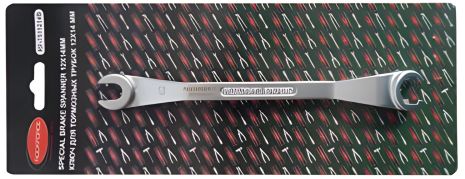 Ключ розрізний із вигином 45° для гальмівних трубок 12x14мм в блістері ROCKFORCE RF-7511214B