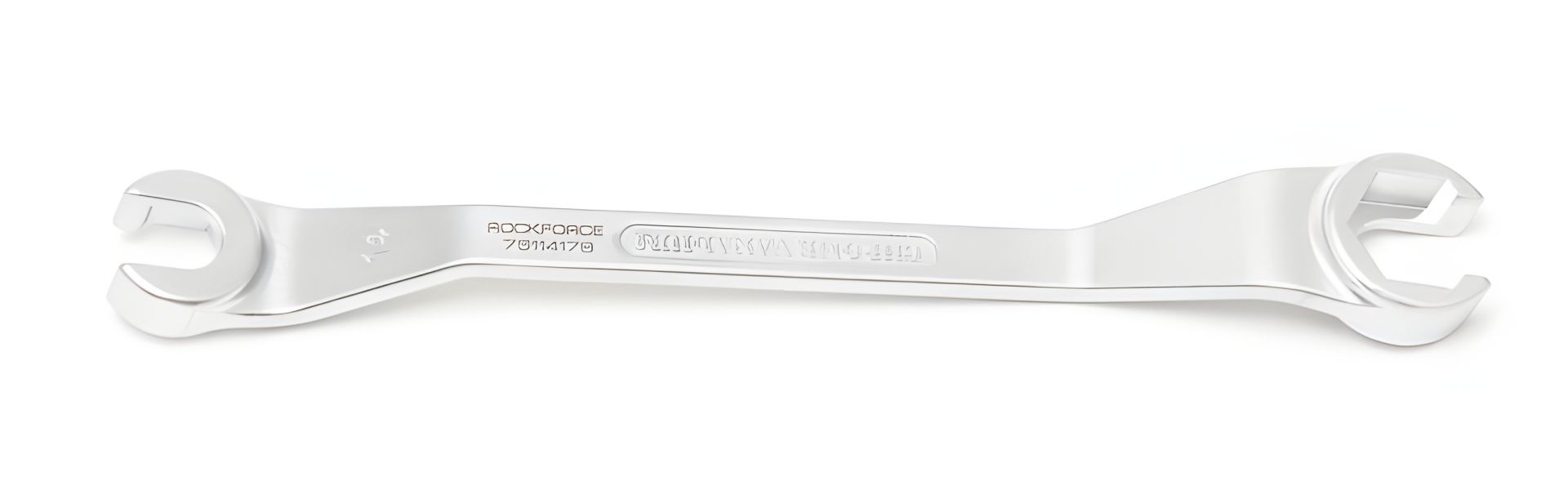 Ключ для гальмівних трубок розрізний з вигином 45° 14x17мм, у блістері ROCKFORCE RF-7511417B