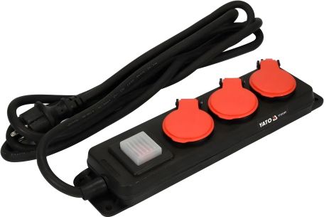 Заземлений мережевий подовжувач Yato YT-81240