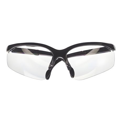 Окуляри захисні, прозорі, лінзи полікарбонат, чорні заушники, захист від удару, клас 3 INTERTOOL SP-0089