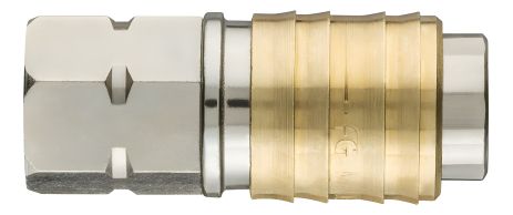 Быстросъемная муфта к компрессору с внутренней резьбой 1/4”, нержавеющая сталь, латунь NEO 12-650 Быстросъемная муфта к компрессору с внутренней резьбой 1/4”, нержавеющая сталь, латунь NEO 12-650