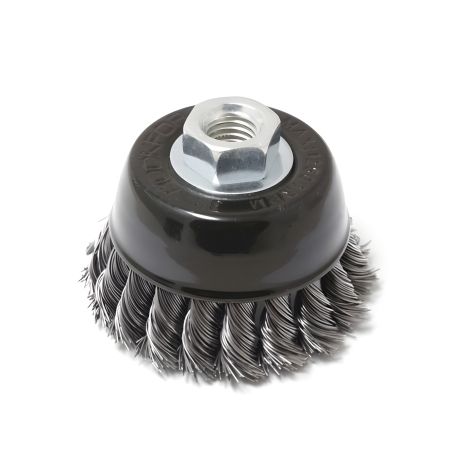 Чашеподібна сталева кордщетка для УШМ 75мм кручена ROCKFORCE RF-BWC103 Чашеподібна сталева кордщетка для УШМ 75мм кручена ROCKFORCE RF-BWC103