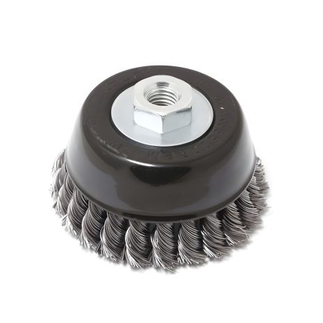 Кордщетка чашеподібна сталева кручена для УШМ 100мм, в блістері від FORSAGE (RF-BWC104)
