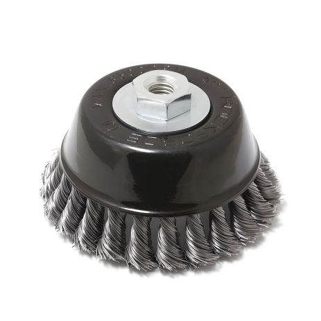 Чашеподібна кордщетка сталева кручена для УШМ 125мм, в блістері FORSAGE RF-BWC105