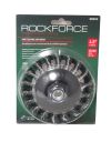 Кордщетка дискова з крученої стали для УШМ 125мм, в блістері ROCKFORCE