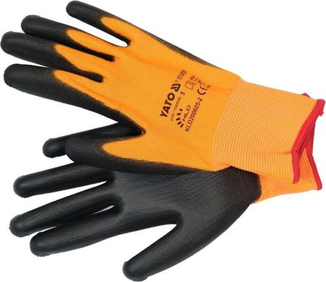 Перчатки рабочие с полиуретановой оболочкой размер 8, для использования смартфоном Yato YT-74751 Перчатки рабочие с полиуретановой оболочкой размер 8, для использования смартфоном Yato YT-74751