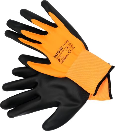 Робочі рукавички нейлонові з нітриловою оболонкою, розмір 10, для смартфона Yato YT-74756