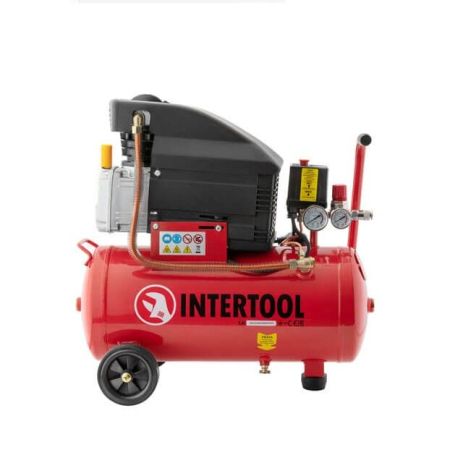 Компресор 24 л, 1,5 кВт, 220 В, 8 атм, 206 л/хв INTERTOOL PT-0010