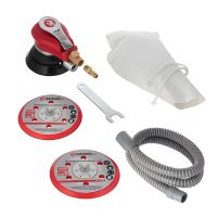 Ексцентрикова шліфмашина пневматична 150 мм, до 6,3 атм, 9000 об/хв, 340 л/хв, INTERTOOL PT-1007