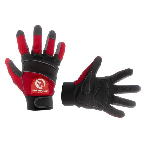 Рукавичка Microfiber, зі вставками спандексу і неопрену, еластичний манжет на липучці, 9" INTERTOOL SP-0141, зручна Рукавичка Microfiber, зі вставками спандексу і неопрену, еластичний манжет на липучці, 9" INTERTOOL SP-0141, зручна
