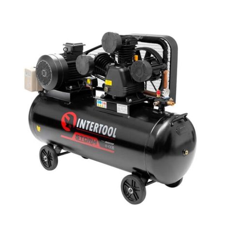 Компрессор 200 л, 7,5 кВт, 380 В, 10 атм, 1050 л/мин., 3 цилиндра INTERTOOL PT-0040