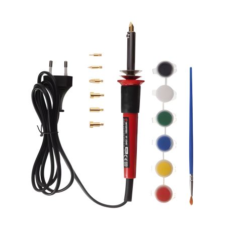 Набір для випалювання, 30 Вт, 230 В, 7 насадок INTERTOOL RT-2040 Набір для випалювання, 30 Вт, 230 В, 7 насадок INTERTOOL RT-2040