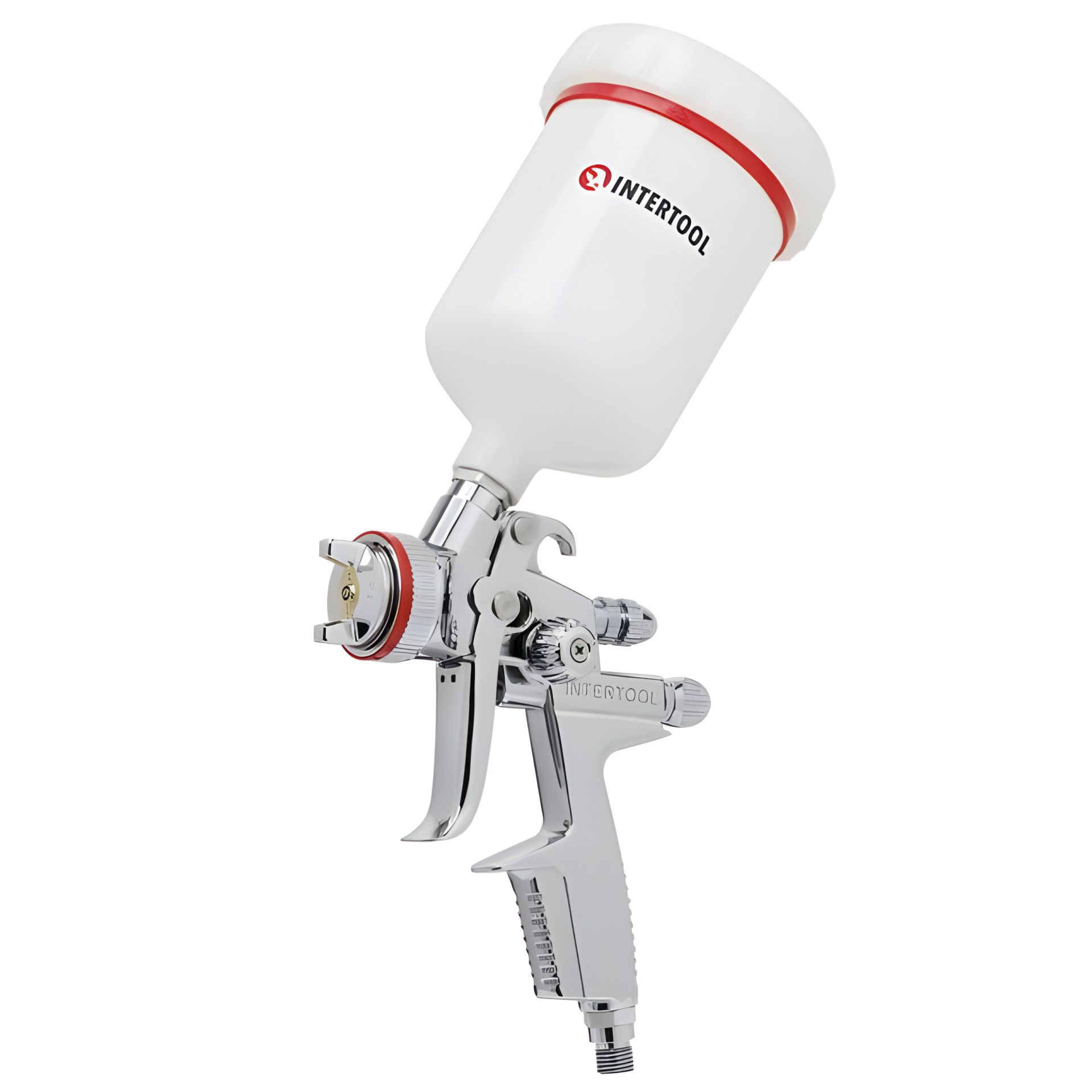 INTERTOOL PT-0100 пневматический краскопульт HVLP II: форсунка 1,4 мм, верхний пластиковый бачок 600 мл, 2 бар INTERTOOL PT-0100 пневматический краскопульт HVLP II: форсунка 1,4 мм, верхний пластиковый бачок 600 мл, 2 бар