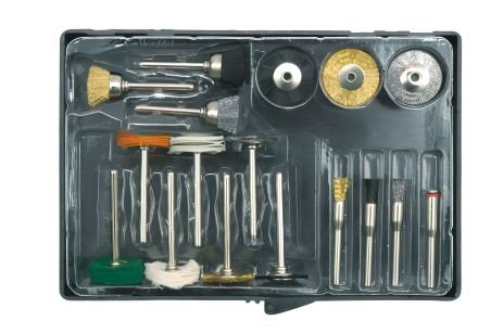 Комплект шлифовальных и полировальных насадок (17 шт.), Vorel 25411