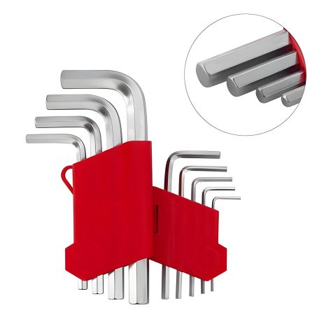 Набір шестигранних Г-подібних ключів, 9 шт., 1,5-10 мм, Cr-V INTERTOOL HT-0601