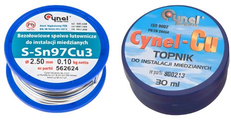 Пайочный набор для медных систем, припой, флюс; припой оловянный 97% Sn, 3% Cu, Ø 2.5 мм, 100 г, флюс 100 г Topex 44E745 Пайочный набор для медных систем, припой, флюс; припой оловянный 97% Sn, 3% Cu, Ø 2.5 мм, 100 г, флюс 100 г Topex 44E745