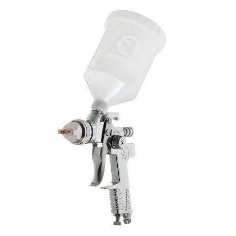 Пневматичний фарбопульт HVLP, форсунка: 1,3 мм, верхній пластиковий бачок: 600 мл, 3 бар INTERTOOL PT-0106 Пневматичний фарбопульт HVLP, форсунка: 1,3 мм, верхній пластиковий бачок: 600 мл, 3 бар INTERTOOL PT-0106