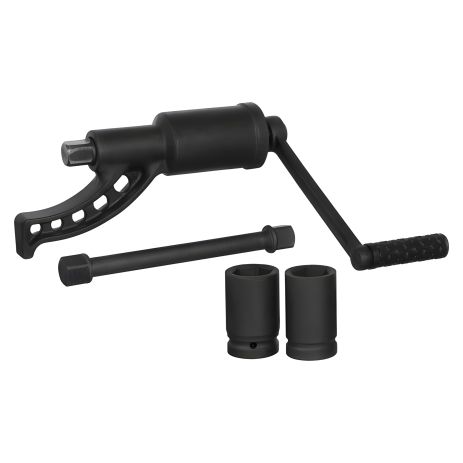 Роторный баллонный ключ для грузовых авто, 261 мм, передаточное отношение 1:68, макс. крутящий момент 5200 Nm, головки 32, 33 мм, кейс INTERTOOL XT-0002