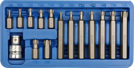 Набір спеціальних біт "TORX" в пластиковому боксі - 15 шт Vorel 66580