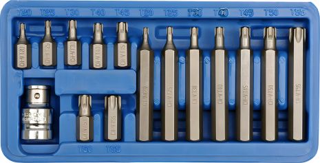 Набір спеціальних біт "TORX" в пластиковому боксі - 15 шт Vorel 66580