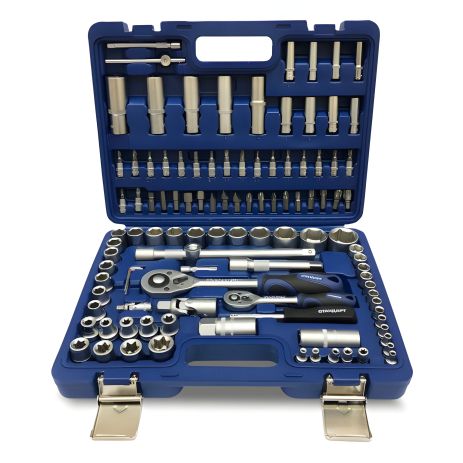 Інструментальний набір 1/4", 1/2" 108 шт. (6 граней) з металевими замками СТАНДАРТ СНД STM-0108-6